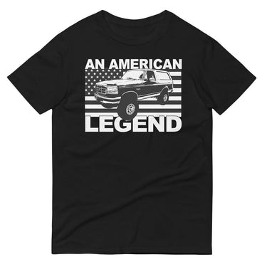 ford bronco t-shirt with American flag - black
